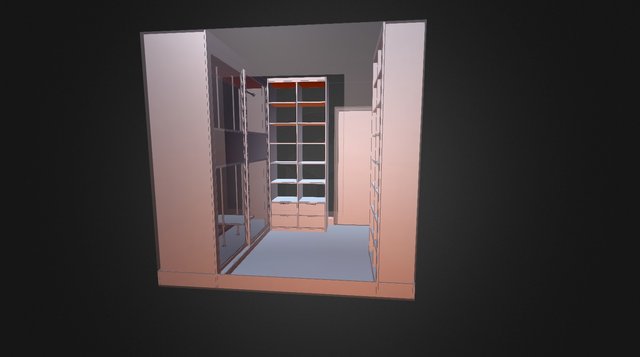 Walk In Wardrobe 3D Model