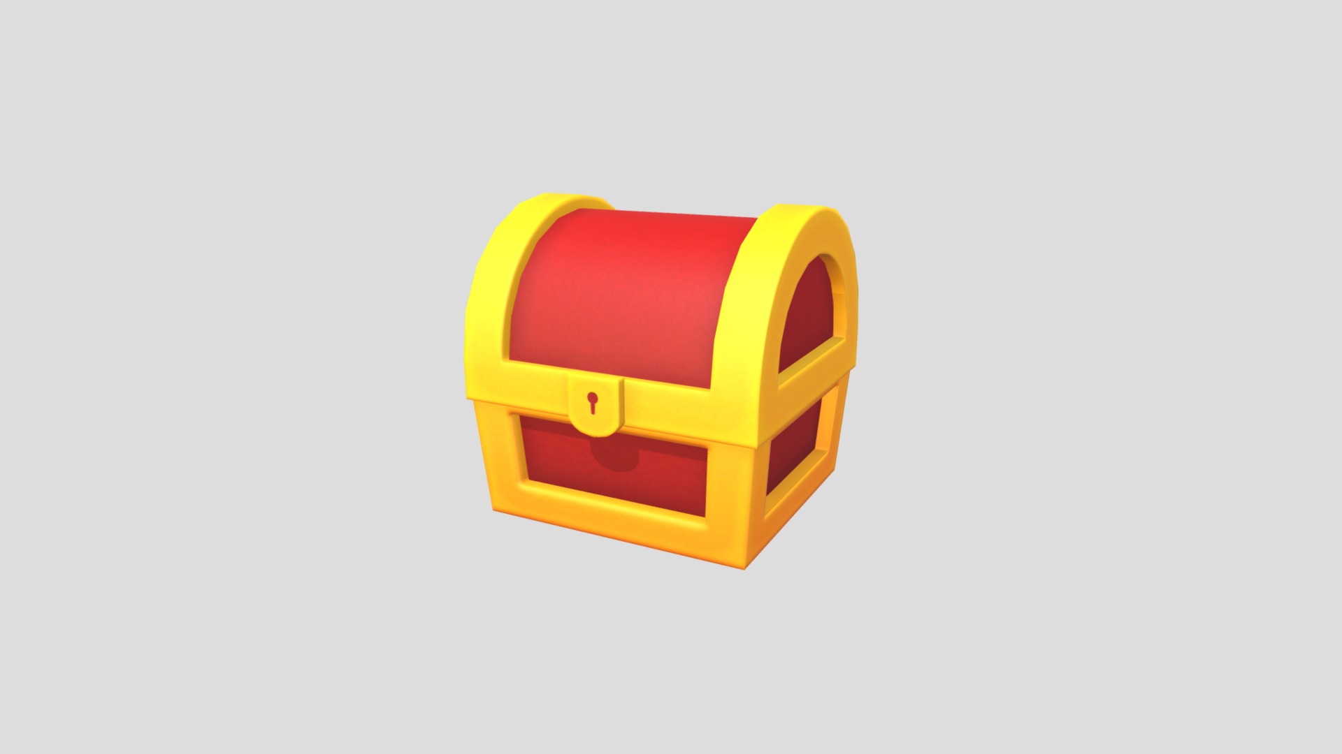 3D model Chest - This is a 3D model of the Chest. The 3D model is about a red and yellow cube.
