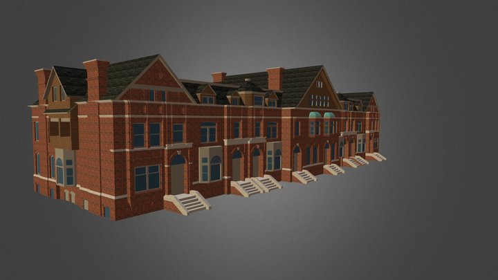 Oliver Rowhouses 3D Model
