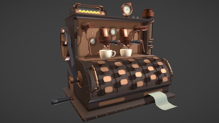 Espresso Machine (XYZ Homework) detaling 3D Model