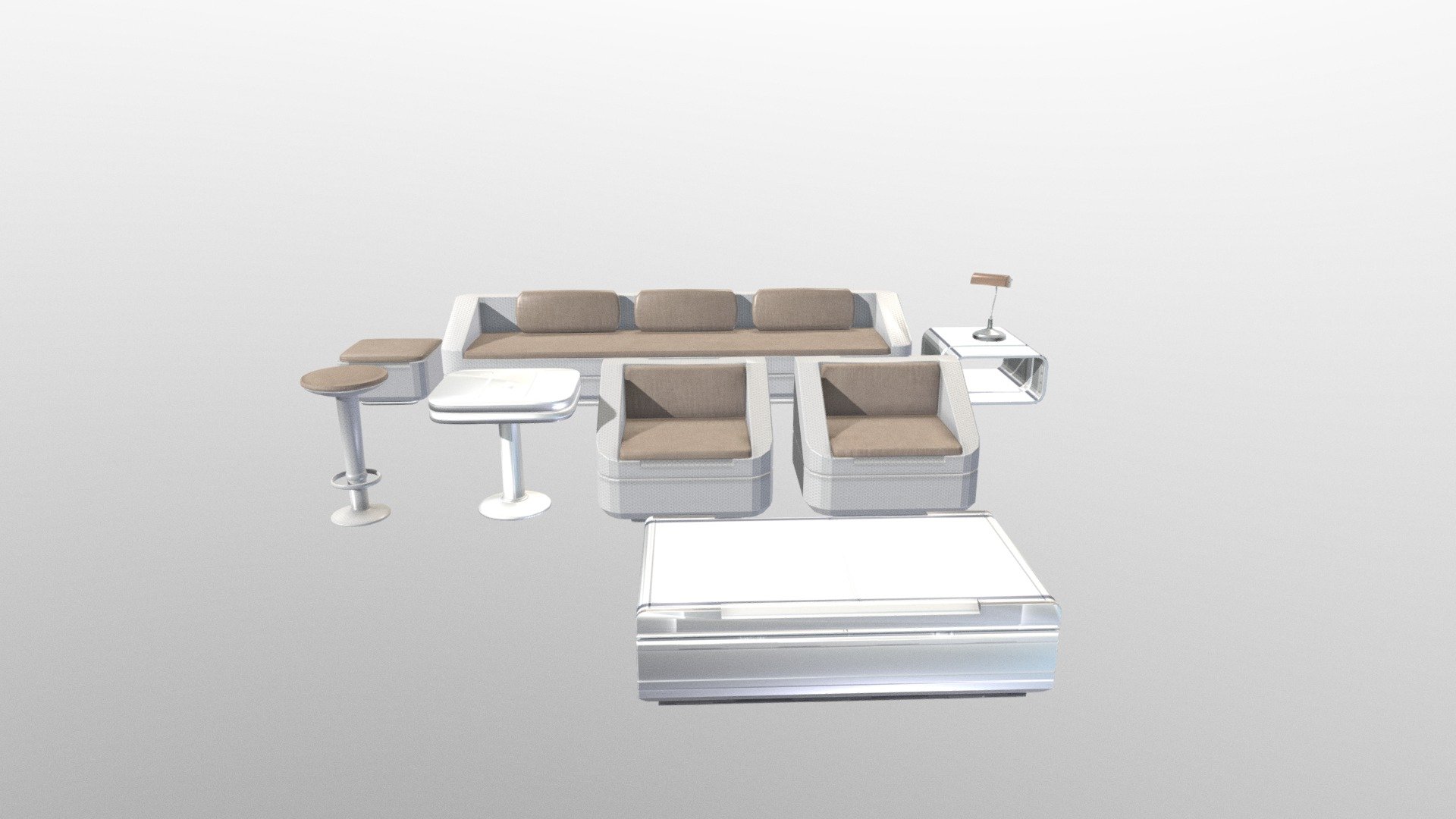 SciFi Furniture Set 3D model by Andrea (theandreal) [c069ce6