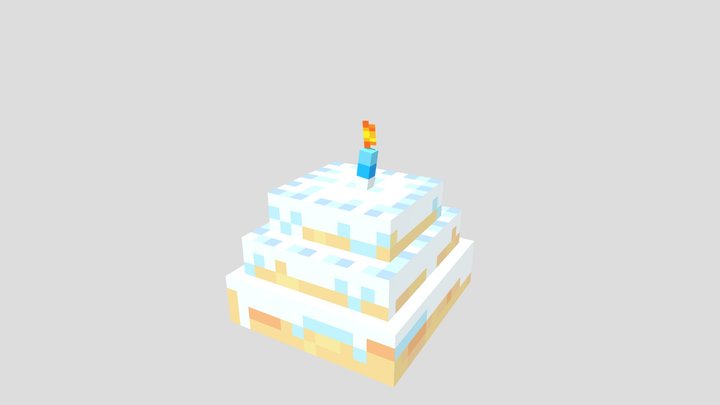 Steve's Birthday Cake 3D Model