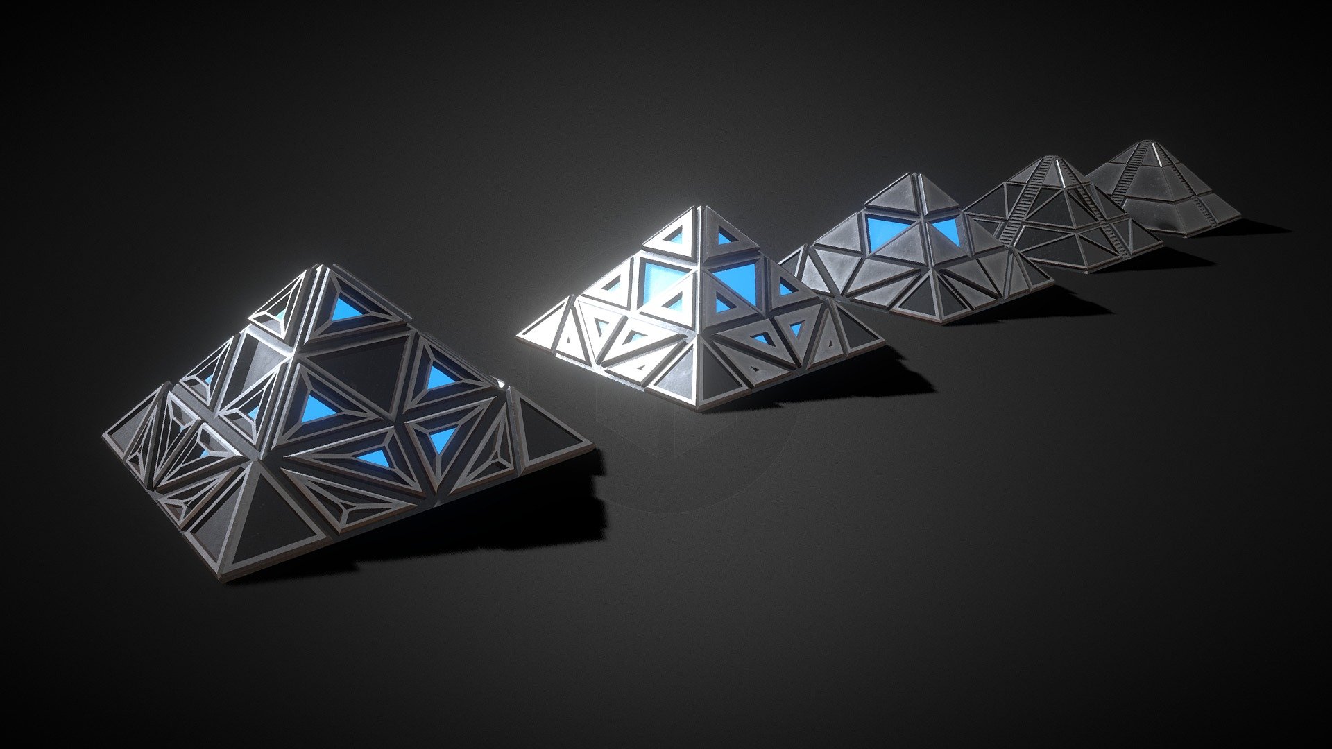Sci- Fi Pyramid Metal (Part Three) - Buy Royalty Free 3D model by Md ...