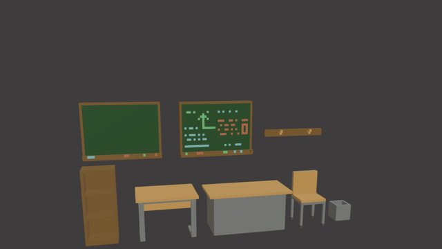 Classroom Large Components 3D Model