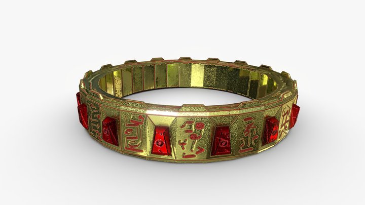 Gold Metal Necklace / Bracelet 3D Model