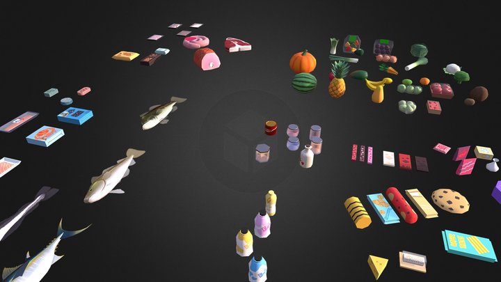 Super Market Mayhem -  Prop Assortment 3D Model