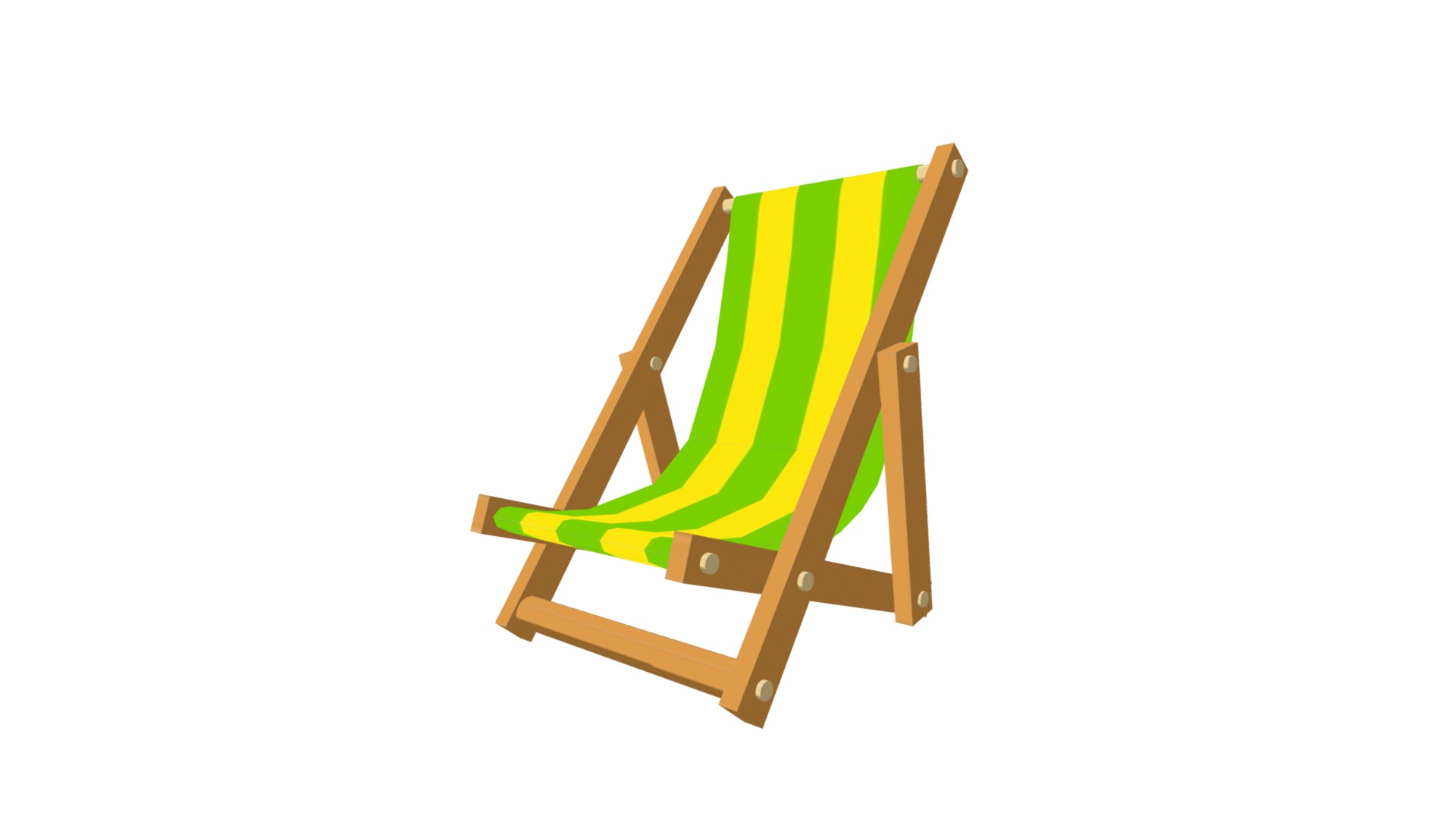 3D model Beach Chair - This is a 3D model of the Beach Chair. The 3D model is about a chair made of wood.