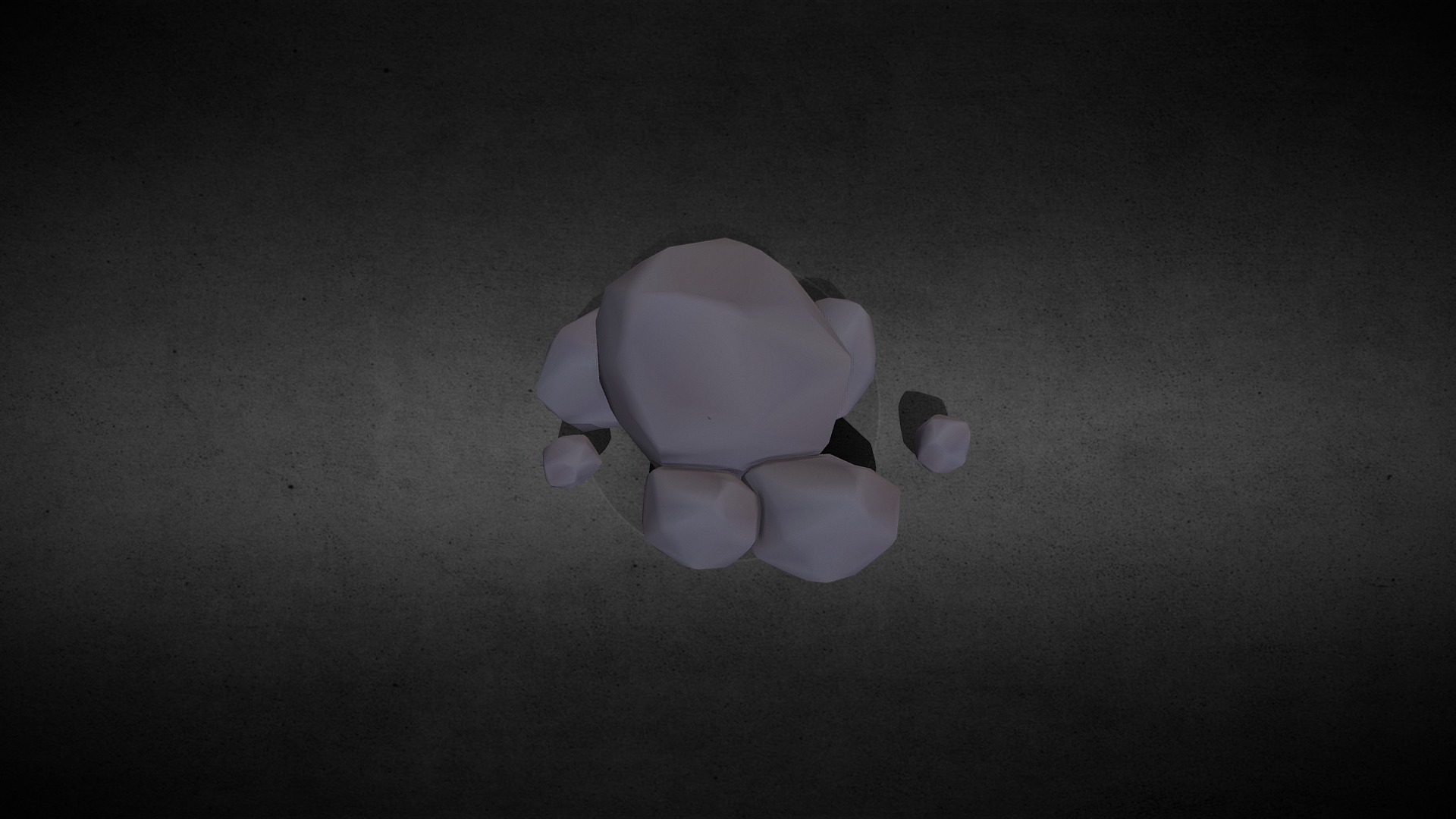 3D model LowPoly Rock - This is a 3D model of the LowPoly Rock. The 3D model is about a white toy on a black surface.