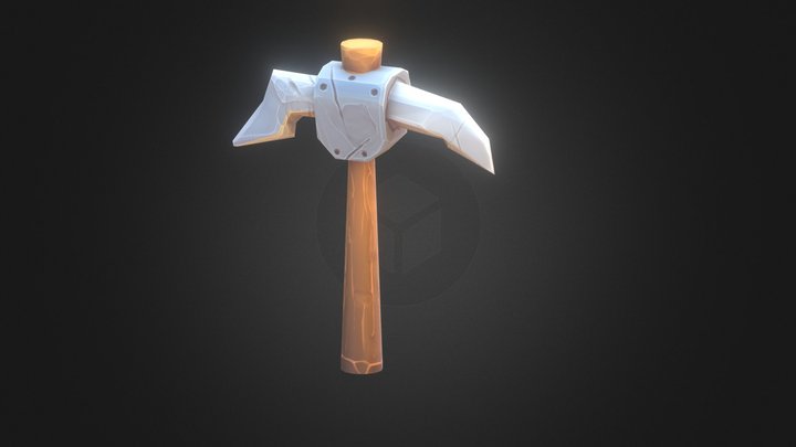 Stylized Pickaxe 3D Model