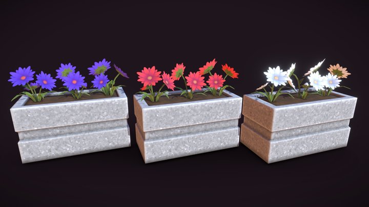 Stylized flower 3D Model