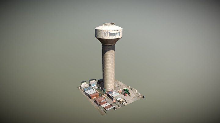 Water Tower Simplified 3d Mesh 3D Model