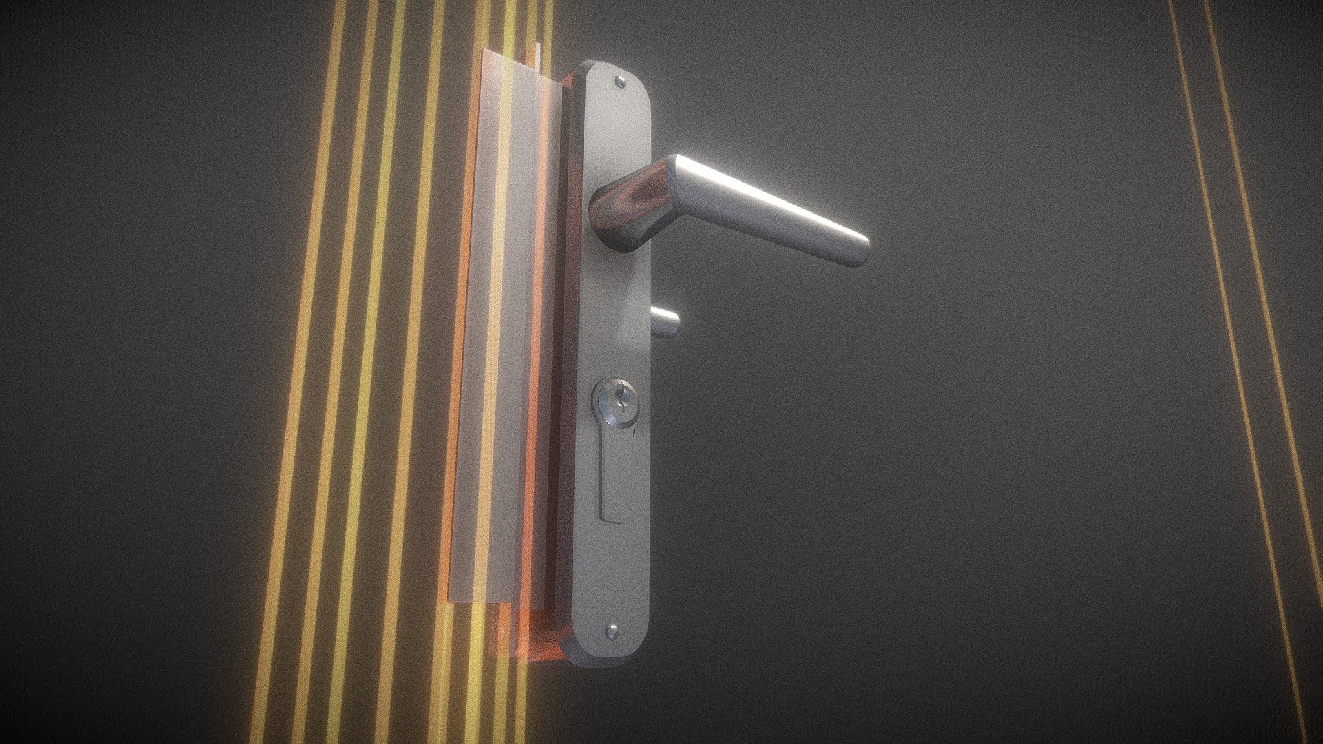 Animated Door Fittings (High-Poly)