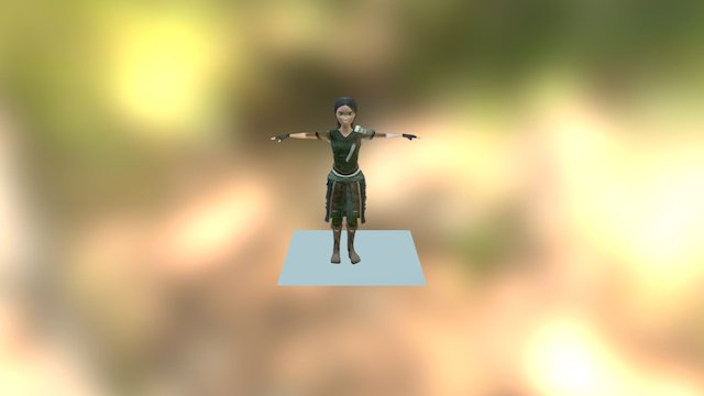 Elf Girl Awkward Dance 3D Model