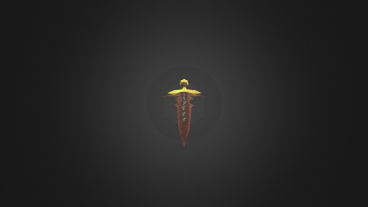 Low Poly Sword 3D Model