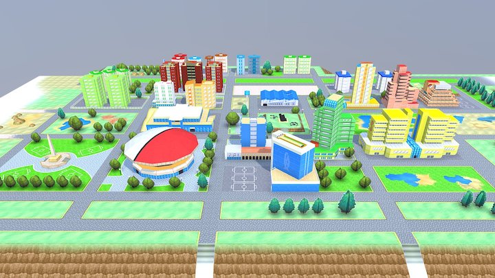 [Pokémon] Iron City / Ciudad del Hierro 3D Model
