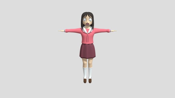 Azumanga Daioh Osaka San (Ayumu Kasuga) NO RIG 3D Model