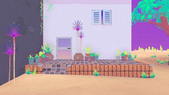 Casa en el desierto 3D Model