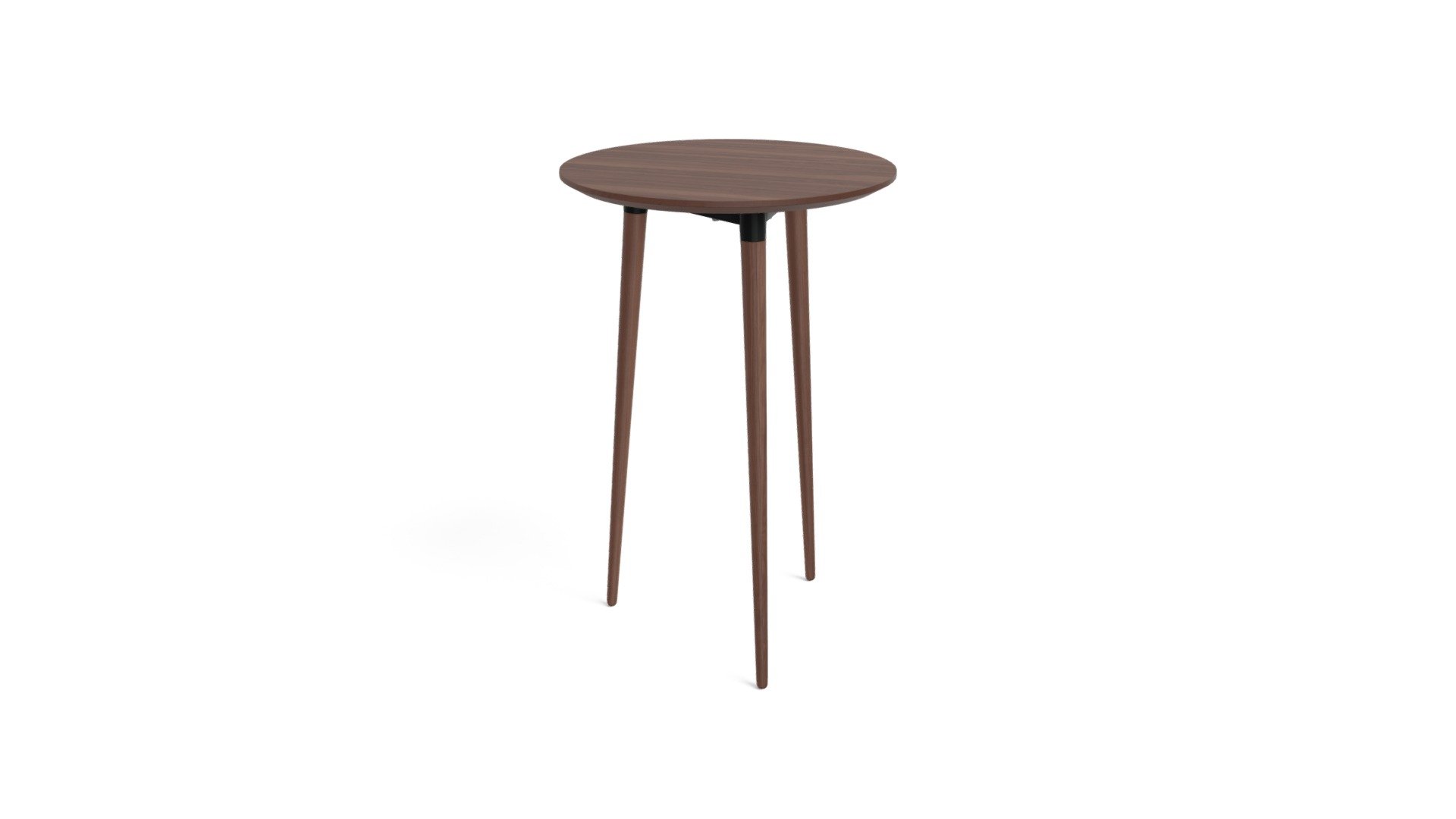 Edelweiss Bar Table, Walnut and Black