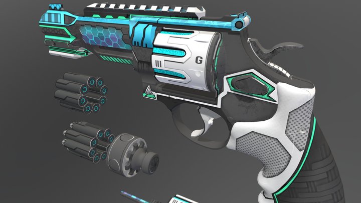 R8 Revolver GENOS Proxima 3D Model