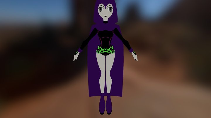 raven teen titans 3D Model