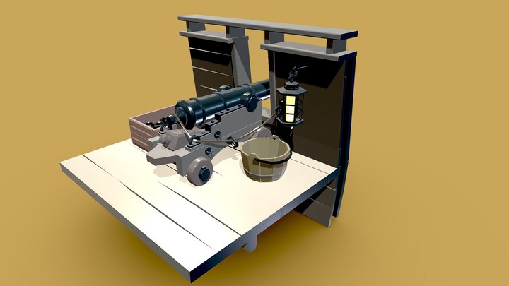 Pirates_cannone 3D Model