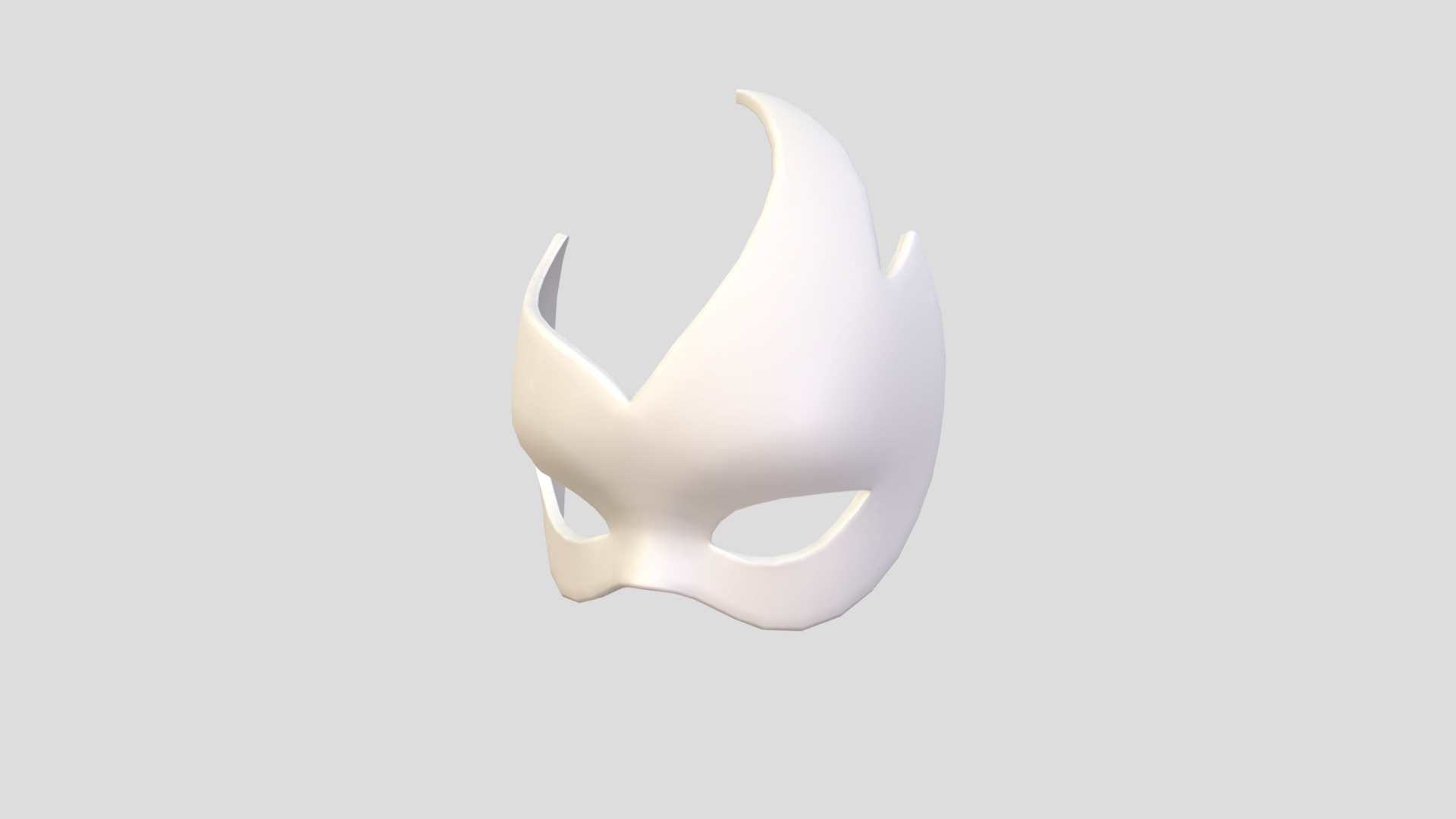 3D model Fancy Mask - This is a 3D model of the Fancy Mask. The 3D model is about a white ceramic mouse.
