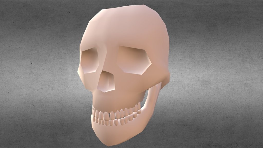 Low poly skull