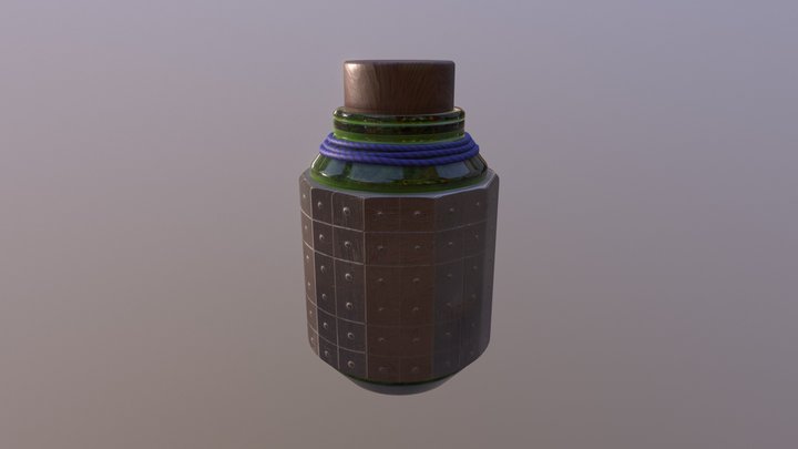 Bank with a poison 3D Model