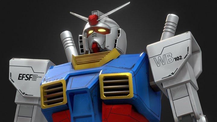 RX-78-2 Gundam inspired 3D Model Showcase 3D Model