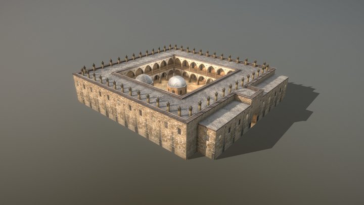Cathedral Building Buyuk_Han_Mosque Cyprus 3D Model