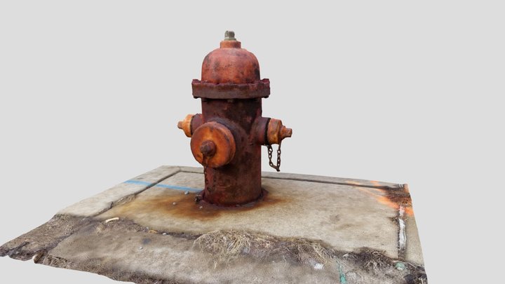 Heavily Rusted Fire Hydrant Scan 3D Model