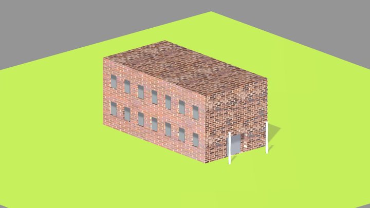 Brick House 3D Model