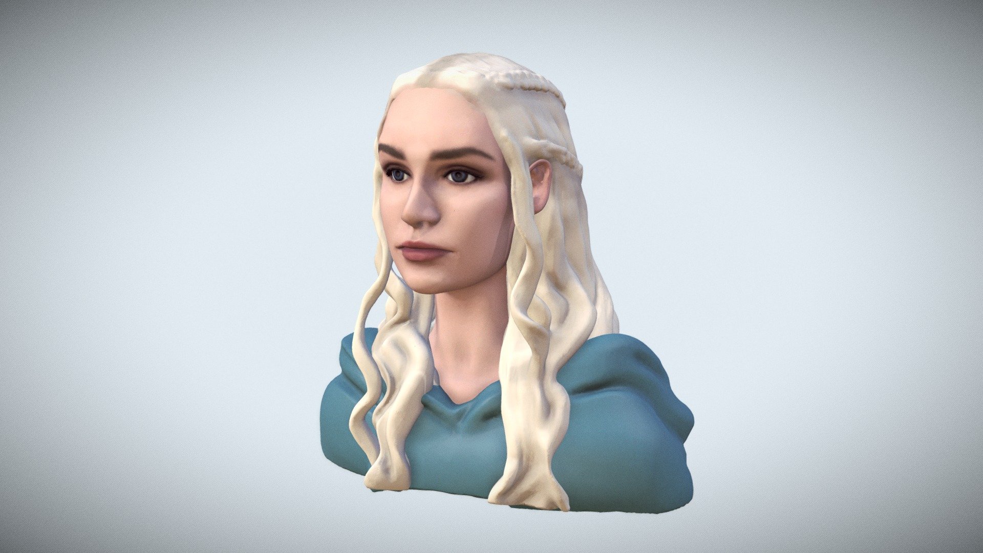 Daenerys Targaryen - First portrait sculpt (VR) - 3D model by ...