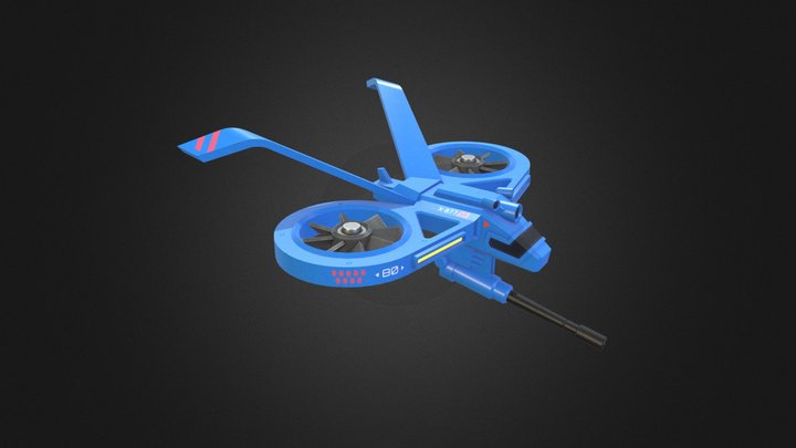 Drones Fighter 3D Model