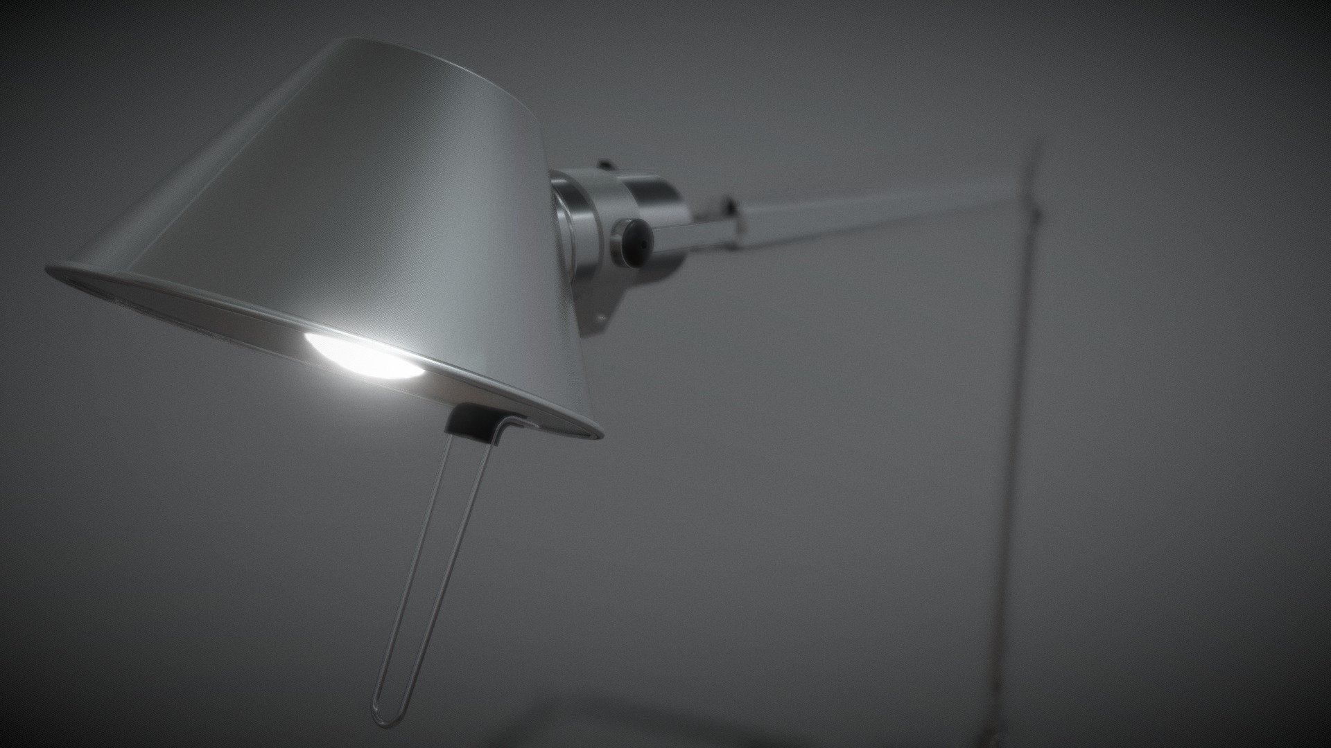 3D model Tolomeo Lamp - This is a 3D model of the Tolomeo Lamp. The 3D model is about a ceiling fan with a light.