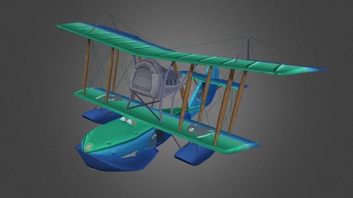 Stylized WW1 Aeromarine 40 3D Model