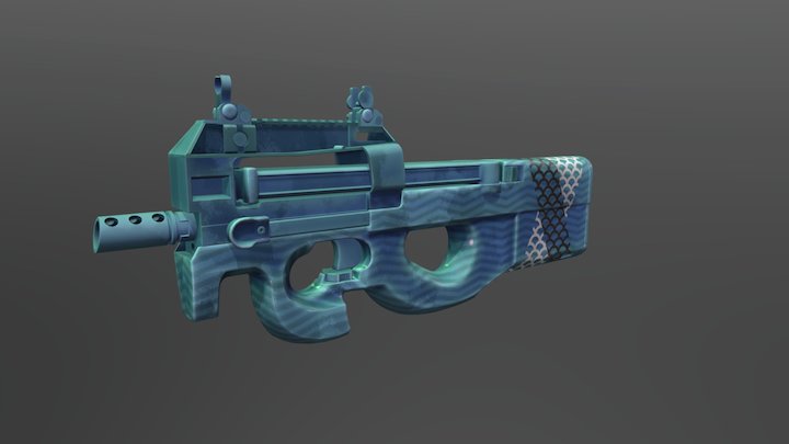 P90 | Seaside - Skin for CG GO 3D Model