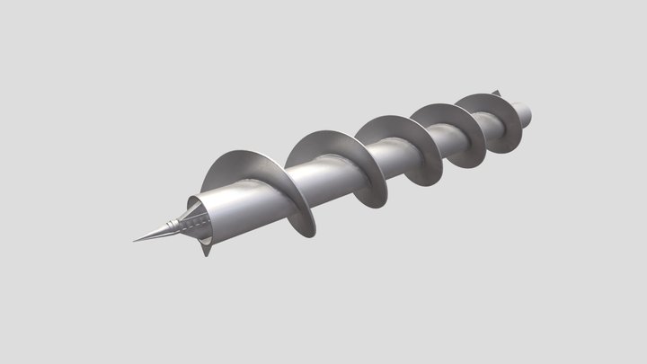 スパイラル杭 3D Model