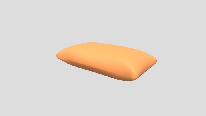 Low Poly 2D Model Of Light Orange Pillow