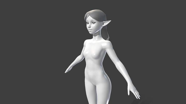 DOWNLOADABLE elf body mesh 3D Model