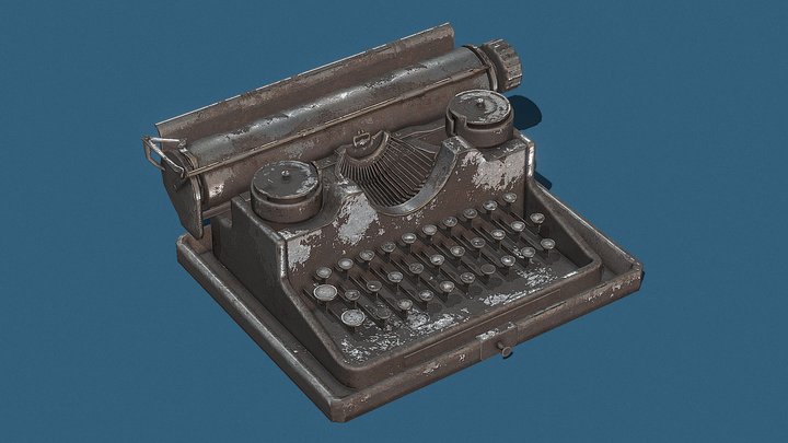 Vintage Typewriter 3D Model Free Download 3D Model