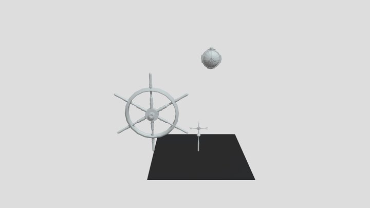 BY THE OCEAN - 3 Modeled props 3D Model