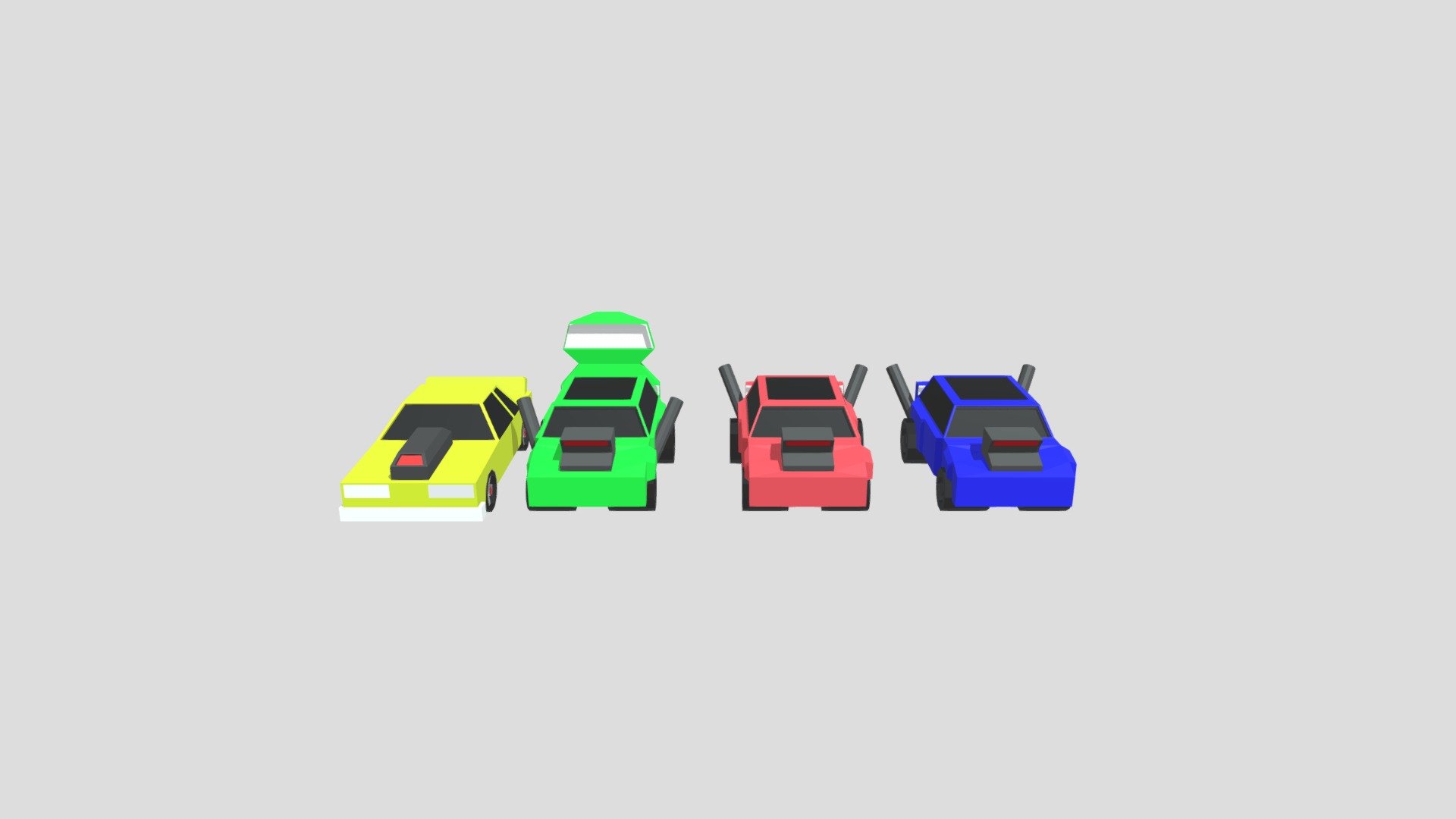 LowPoly Funny Race Car pack