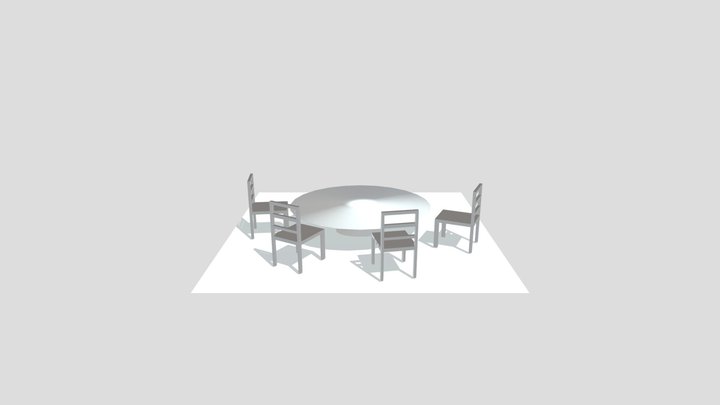 Chair Table 3D Model