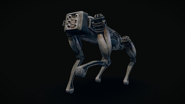 Biomechanical Dog 3D Model