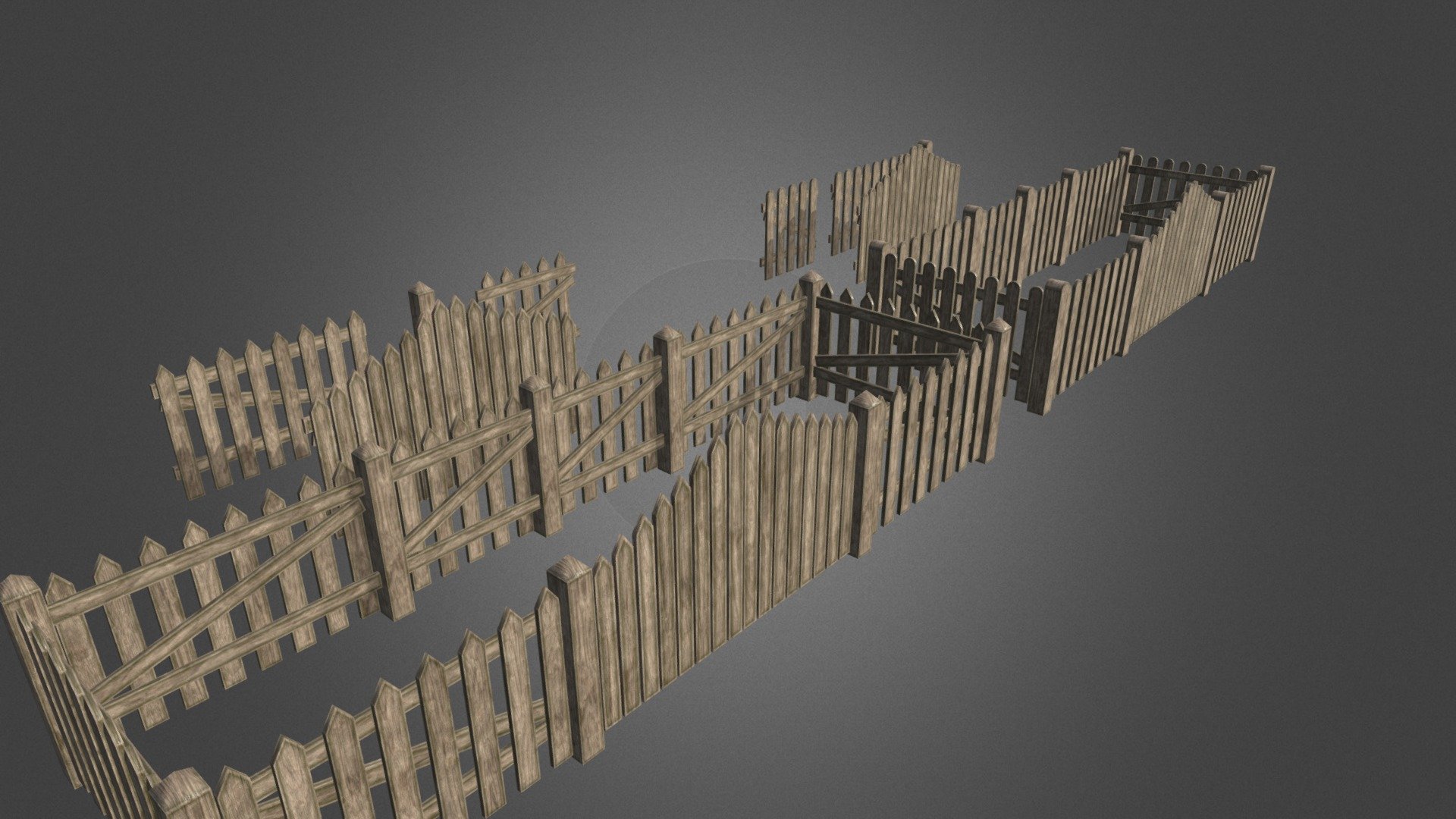 Wood Fence - Download Free 3D model by Nelesh_surve [c094a54] - Sketchfab