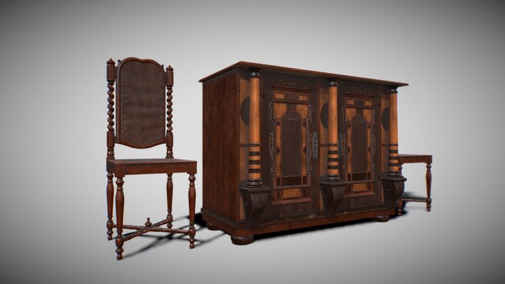 Antique Furniture 3D Model