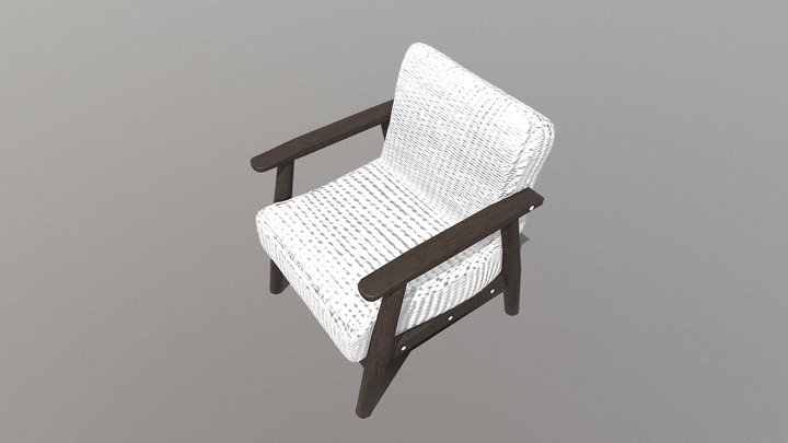 Wooden Seat Model 1 3D Model