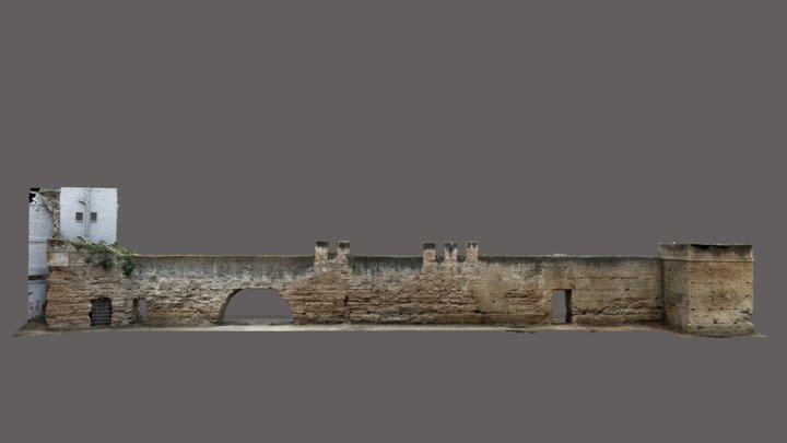 Muralla Almohade Sevilla S.XII 47x5,86x1,75 m 3D Model