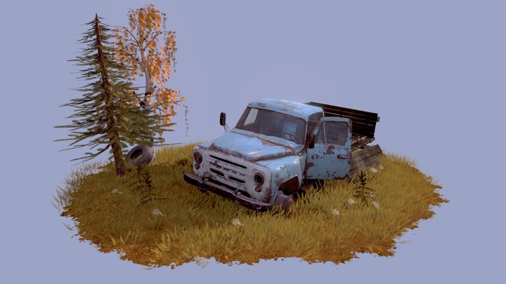 Abandoned truck 3D Model